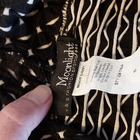 Moonlight Y&S Fashion Design Women's Open Cardigan Black White Artsy Boho S - Picture 9 of 10